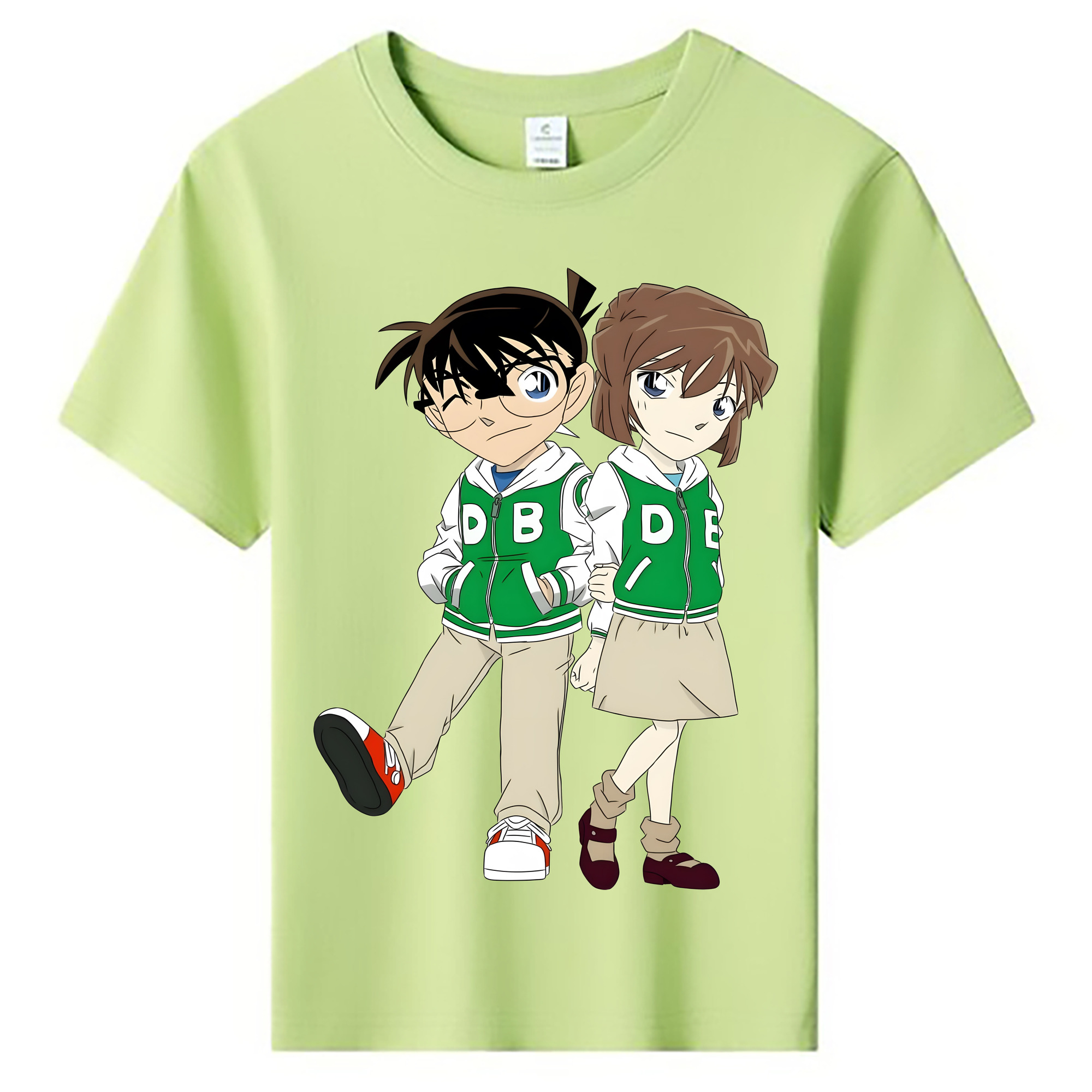 （画像用） 名探偵コナン 江戸川 コナン Detective Conan Conan Edogawa 綿100％キッズTシャツ（フロントプリント）